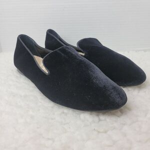 Birdies The Starling Womens Loafer Size 8 Black Velvet Slip on Flats Shoes Good